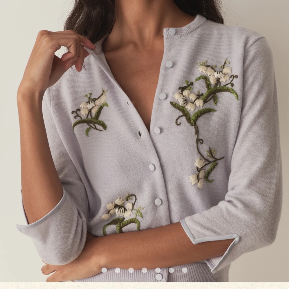 Sold out Doen Heirloom Floral Embroidered Cardigan - Never Worn
